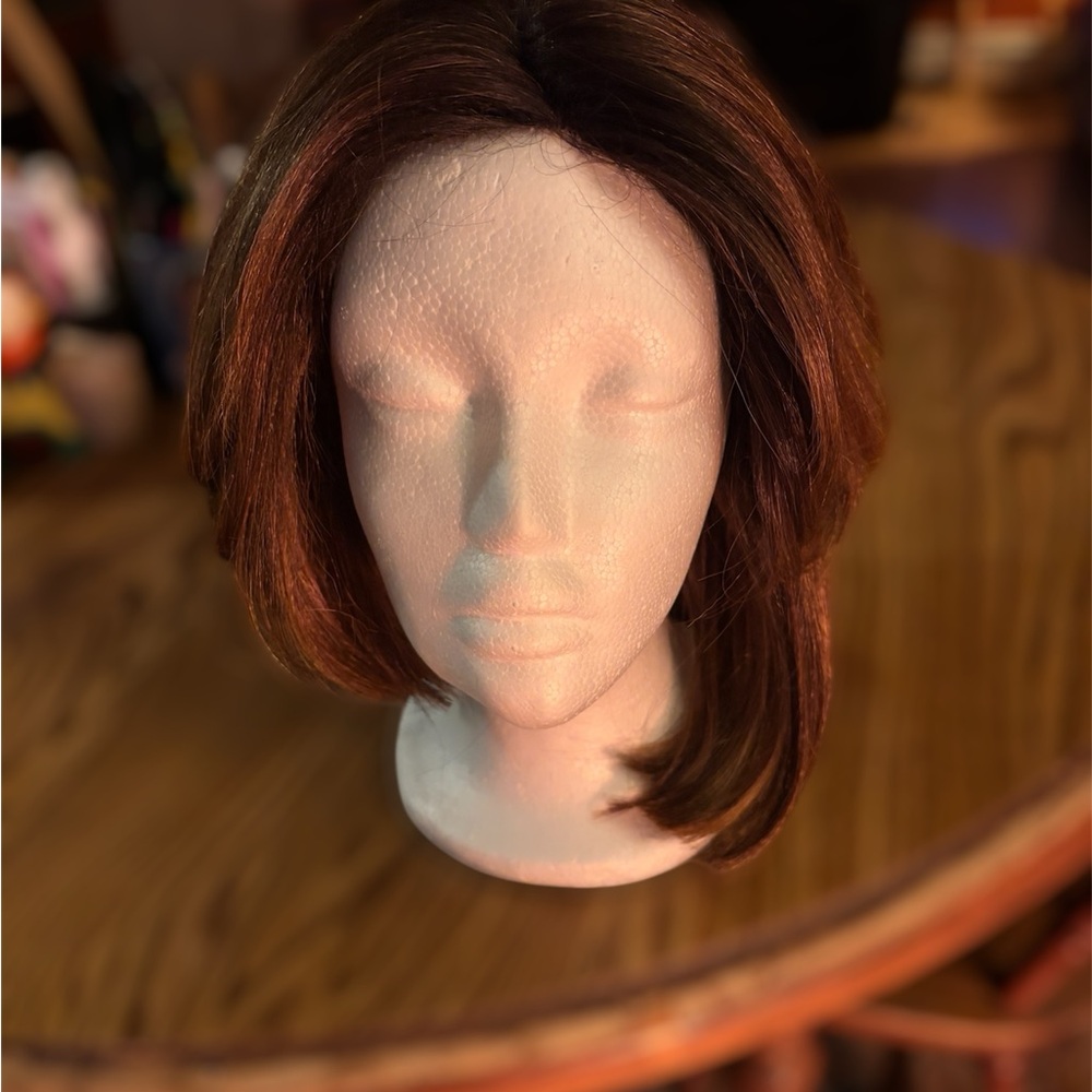 MODU Medium Auburn Asymmetrical Bob - Capless & Lightweight (WGMED01)